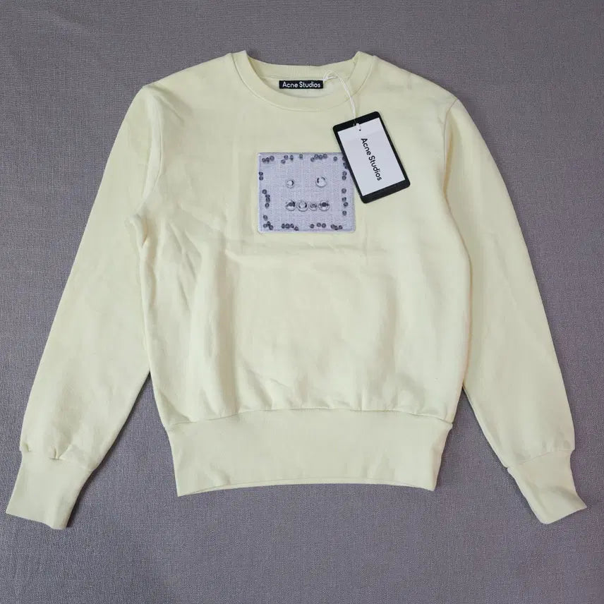 [BUNJANG] Acne Studios Beaded Sweatshirt Gold / 아크네스튜디오 비드 맨투맨 골드색상 새상품