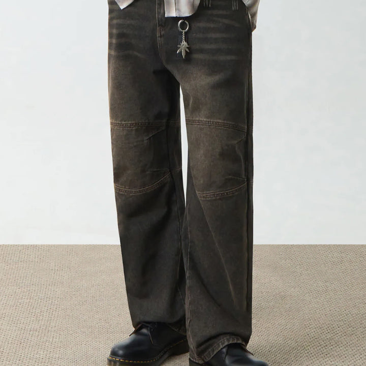 [BUNJANG] Dimitri Black Biker Denim Pants Black (Sizes 30, 32, 34, 36) / 새) 디미트리블랙  바이커 데님 팬츠 블랙 30, 32, 34, 36