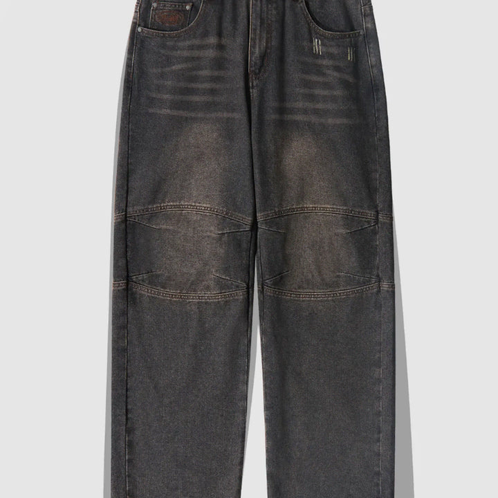 [BUNJANG] Dimitri Black Biker Denim Pants Black (Sizes 30, 32, 34, 36) / 새) 디미트리블랙  바이커 데님 팬츠 블랙 30, 32, 34, 36