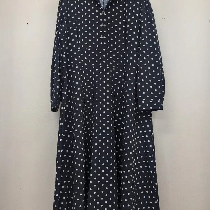 [BUNJANG] Polka Dot Chiffon Long Dress / 땡땡이 쉬폰 롱원핏99