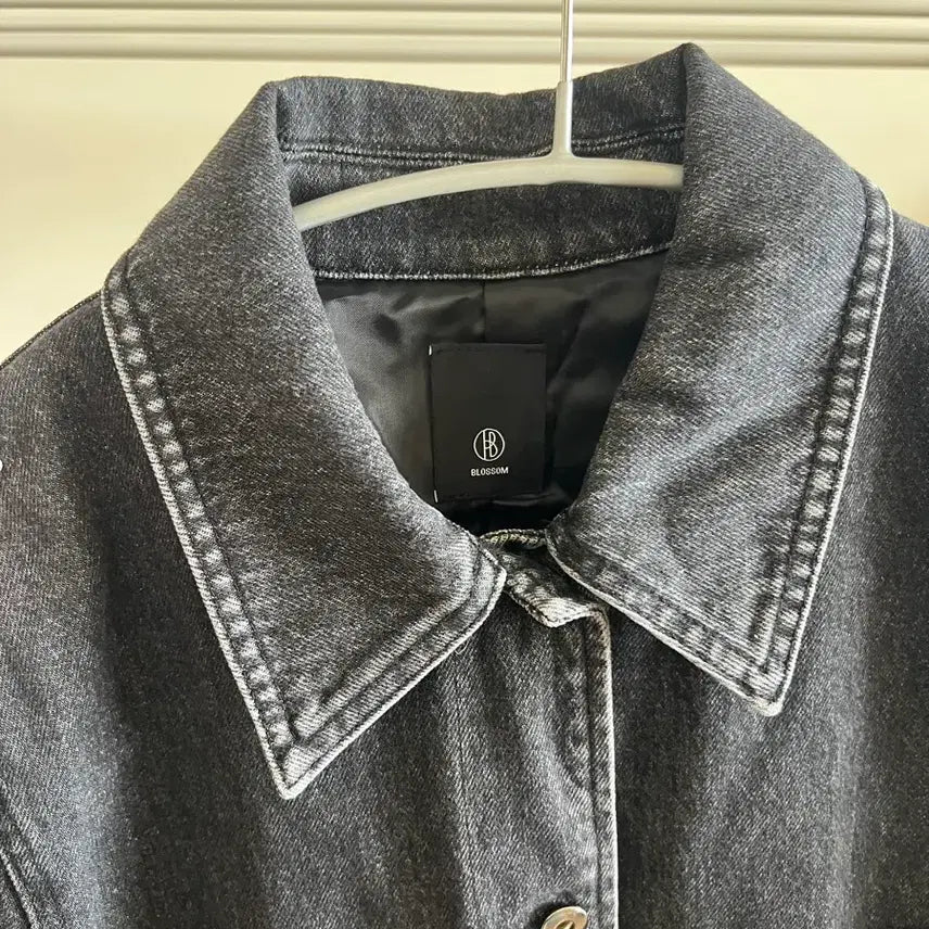 [BUNJANG] Blossom H Washed Black Denim Work Jacket / 블랙 데님 워크 자켓