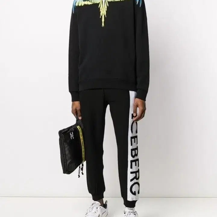 [BUNJANG] Marcelo Burlon Wing Crewneck Black Sweatshirt / 마르셀로불론 윙 크루넥 블랙 스웻셔츠/S/앨리스/690