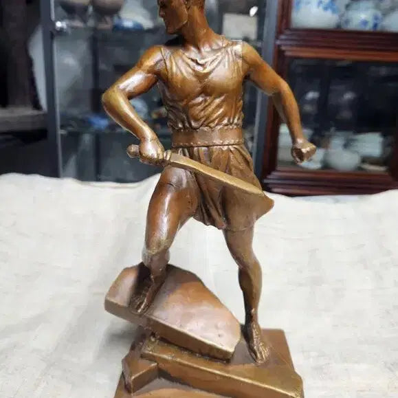 [BUNJANG] Antique Bronze Spartan Warrior Statue / 엔틱 동브론즈 스파르타 용사