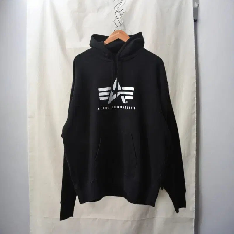 [BUNJANG] Alpha Industries Logo Hoodie 3L Size / 알파인더스트리 후드티 3L M0152