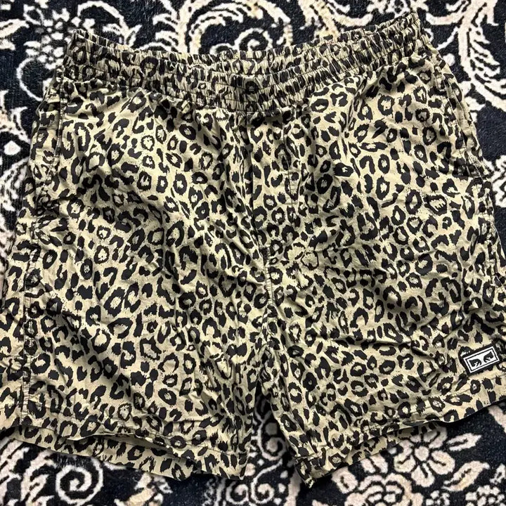 [BUNJANG] Obey Punchdrunk Parties Leopard Shorts / 오베이 / 펀치드렁크파티즈 쇼츠 팬츠