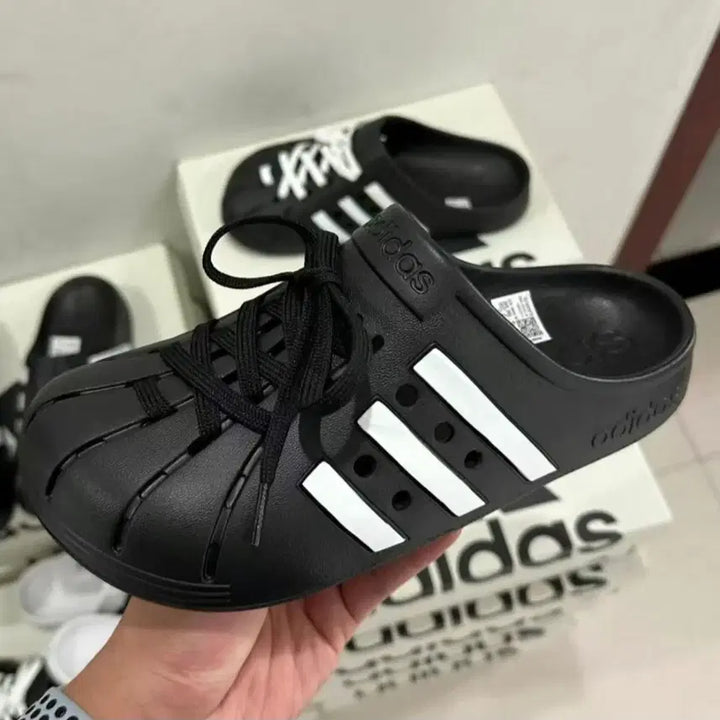 [BUNJANG] Adidas Clogs Black 260mm / 아디다스 클로그 검정260mm(새상품)박스x