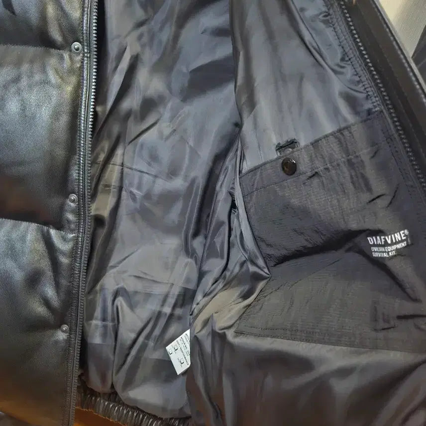 [BUNJANG] Diafvine DV.LOT 696 Lambskin Armor Duck Down Padding Leather Jacket / XL) 디아프바인 DV.LOT 696 램스킨 아머 덕다운 패딩 양가죽