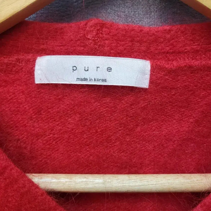 [BUNJANG] Pure Red V-Neck Knit / 퓨어(Pure) 레드 브이넥 니트