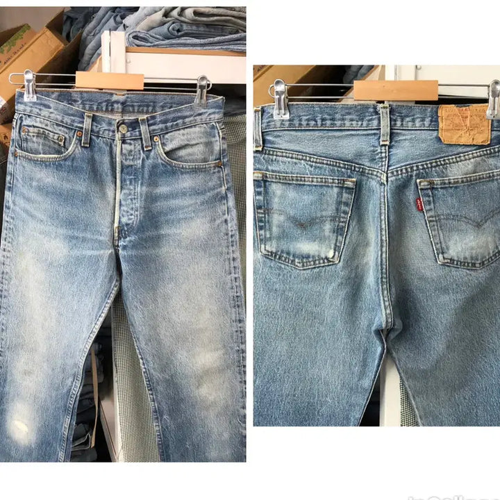 [SOLD OUT] 80s 리바이스501 USA 중청워싱진 허리30 둘레75