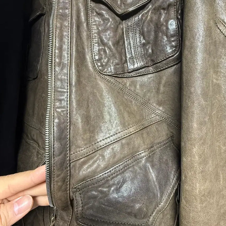 [BUNJANG] T.I FOR MEN Leather Jacket / T.I FOR MEN 티아이포맨 양가죽 자켓