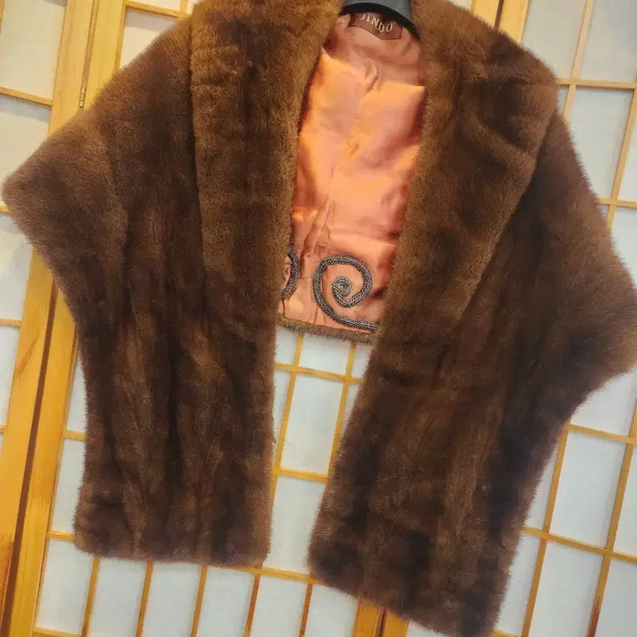 [BUNJANG] Jindo Brown Mink Shawl / 진도 JINDO 갈색 밍크 숄