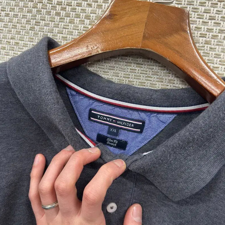 [SOLD OUT] 타미힐피거 슬림핏 긴팔카라티 XXL M14295