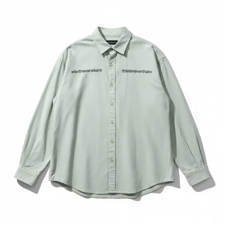 [BUNJANG] thisisneverthat Mint Long Sleeve Shirt L / 디스이즈네버댓 셔츠 민트색 긴팔 L