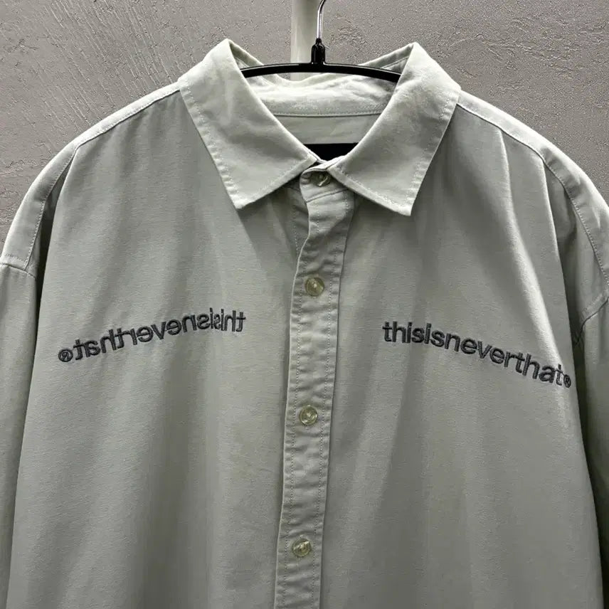 [BUNJANG] thisisneverthat Mint Long Sleeve Shirt L / 디스이즈네버댓 셔츠 민트색 긴팔 L