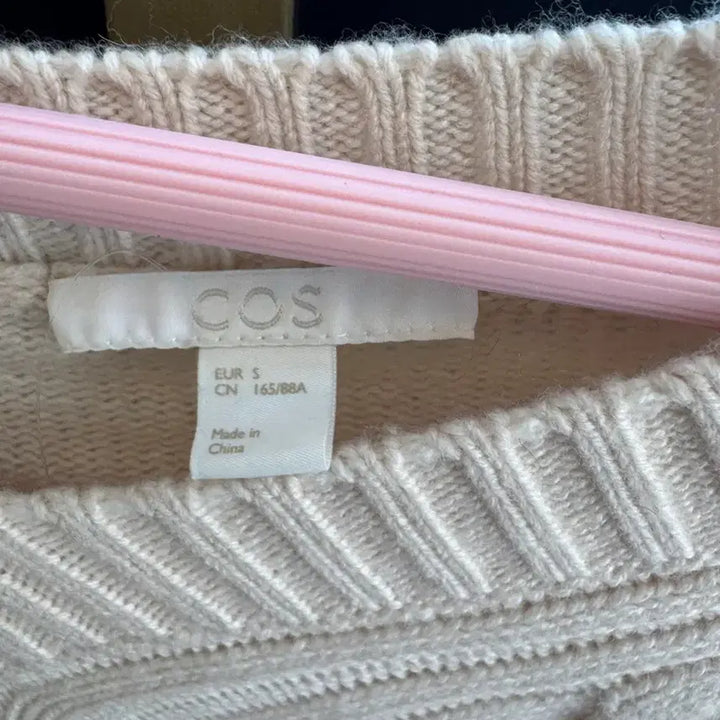 [BUNJANG] COS Ivory Cable Knit Sweater / 코스 아이보리 꽈배기 니트