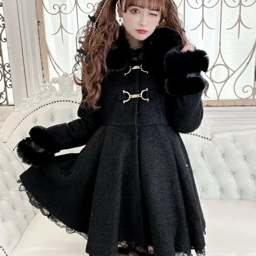 [BUNJANG] Mars Buckle Long Coat Black / mars 마즈 버클 롱코트 블랙 양산형지뢰계