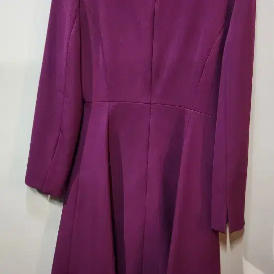 [BUNJANG] LINE Purple Double Button Midi Dress / LINE 린 퍼플 더블 버튼 원피스