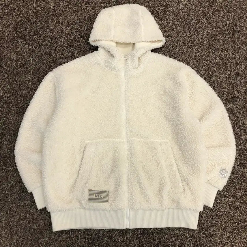 [BUNJANG] M NFL Fleece Lined Hooded Zip-Up Jacket / M NFL 양털 후리스 후드집업 플리스 자켓