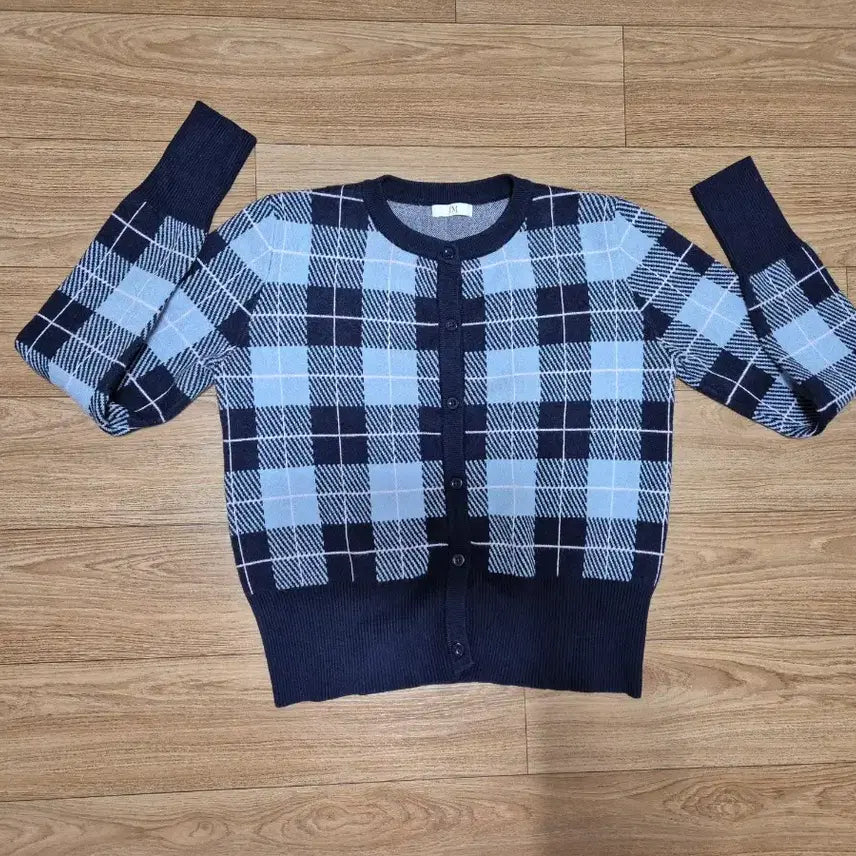 [BUNJANG] It MICHAA Check Knit Cardigan / 잇미샤 체크 니트 가디건