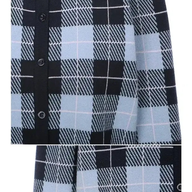 [BUNJANG] It MICHAA Check Knit Cardigan / 잇미샤 체크 니트 가디건