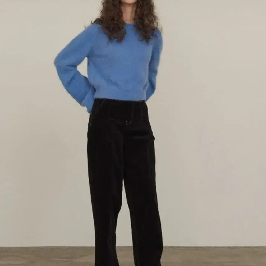 [BUNJANG] Diagonal Velvet Pants / (s)다이애그널 벨벳 팬츠