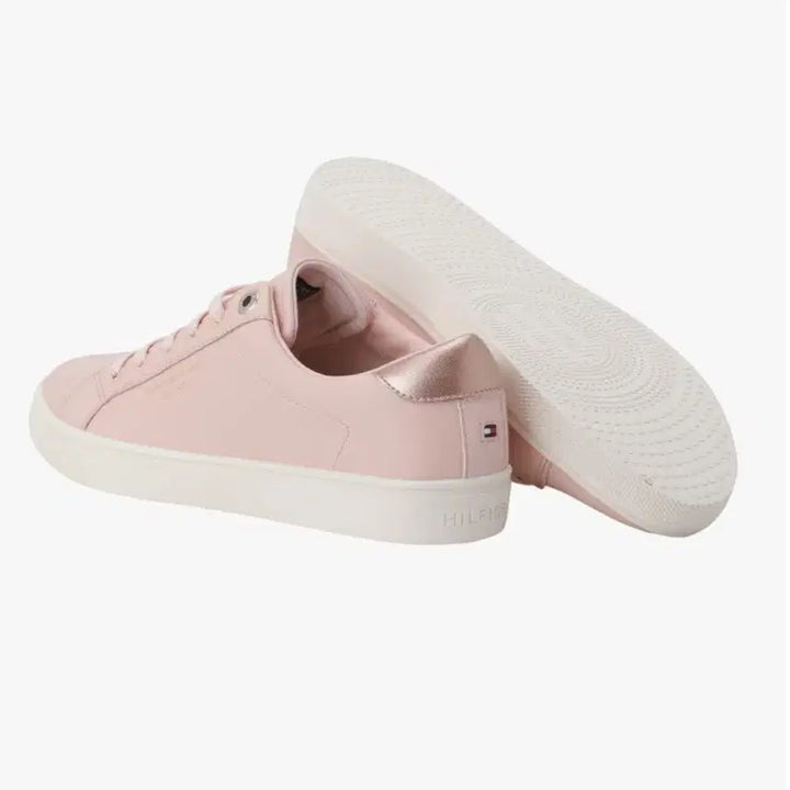[BUNJANG] Tommy Hilfiger Leather Sneakers (Soft Pink) / 타미힐피거 소가죽 스니커즈 235