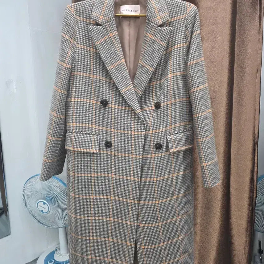 [BUNJANG] THE TILBURY Check Long Coat / THE TILBURY 체크 롱코트 85-88-155