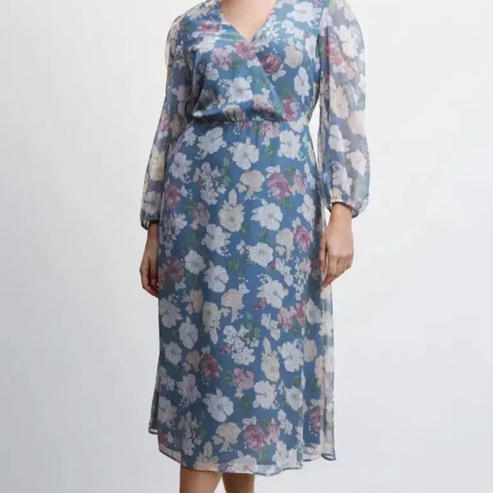 [BUNJANG] MANGO Floral Chiffon Maxi Dress / 망고 새상품 MANGO 플로랄 쉬폰 드레스 원피스