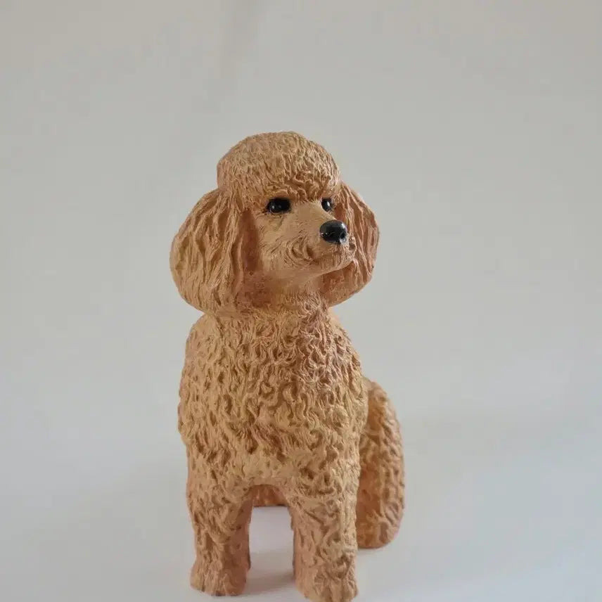 [BUNJANG] Vintage Brown Poodle Figurine / 빈티지 강아지 갈색푸들 피겨린