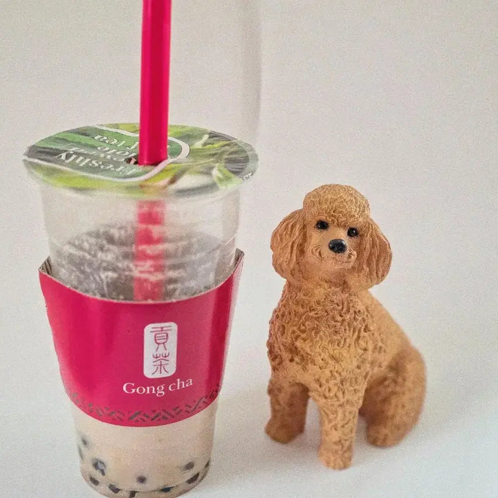[BUNJANG] Vintage Brown Poodle Figurine / 빈티지 강아지 갈색푸들 피겨린