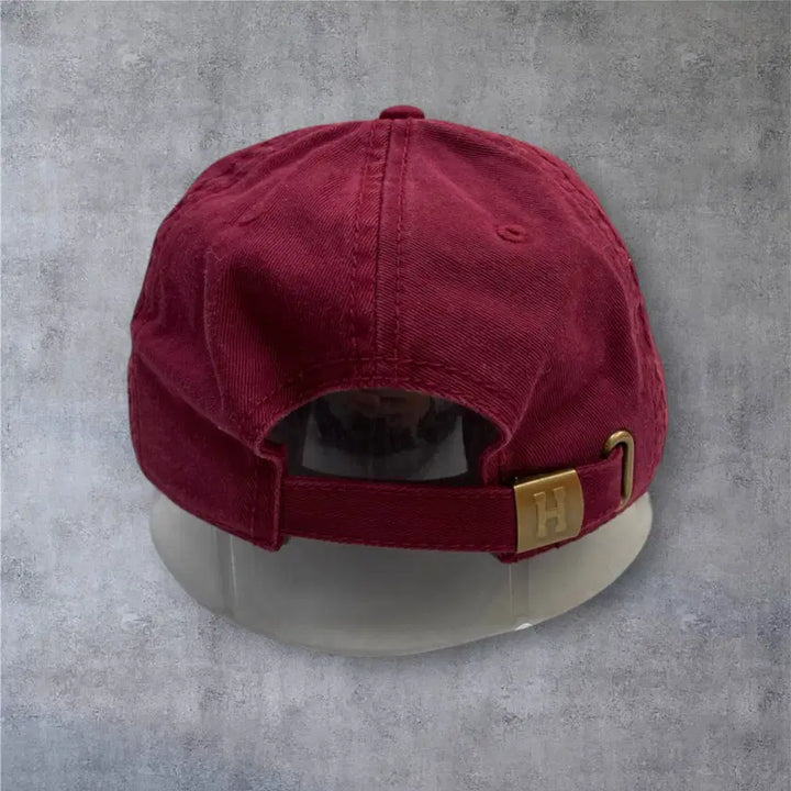 [BUNJANG] Harvard Classic Logo Embroidered Ball Cap / 하버드 버건디 클래식 로고 자수 볼캡 모자