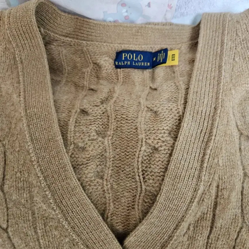[BUNJANG] Polo 진베이지 Knit Cardigan / 폴로 진베지 니트
