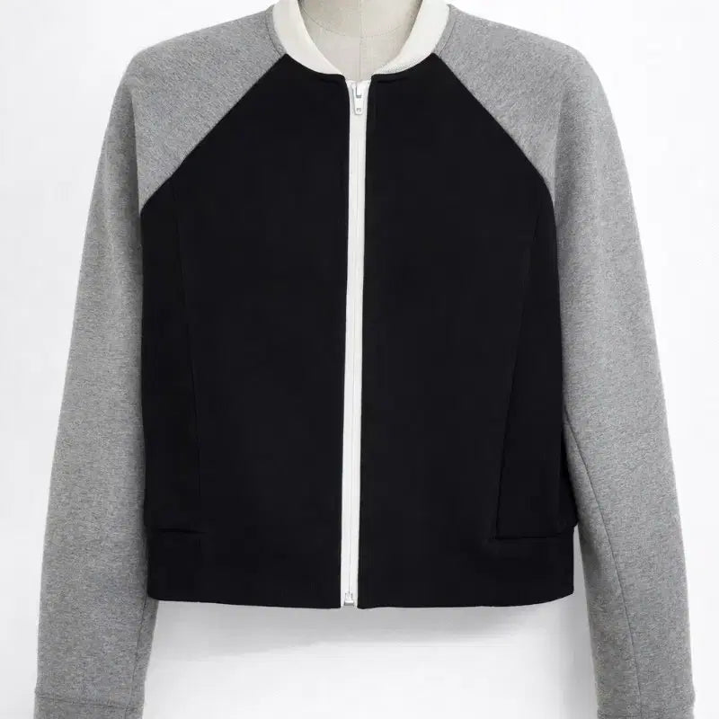 [BUNJANG] Alexander Wang Color Block Zip-up Jacket / 알렉산더왕 블랙/회색 배색 집업 자켓