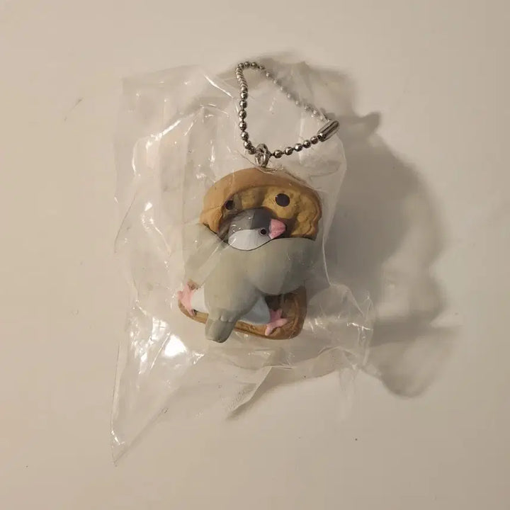 [BUNJANG] Japanese Gacha Silver Cockatiel Bread Keyring / (캡슐만개봉/새상품) 일본 가챠 식빵 앵무새 가챠 키링