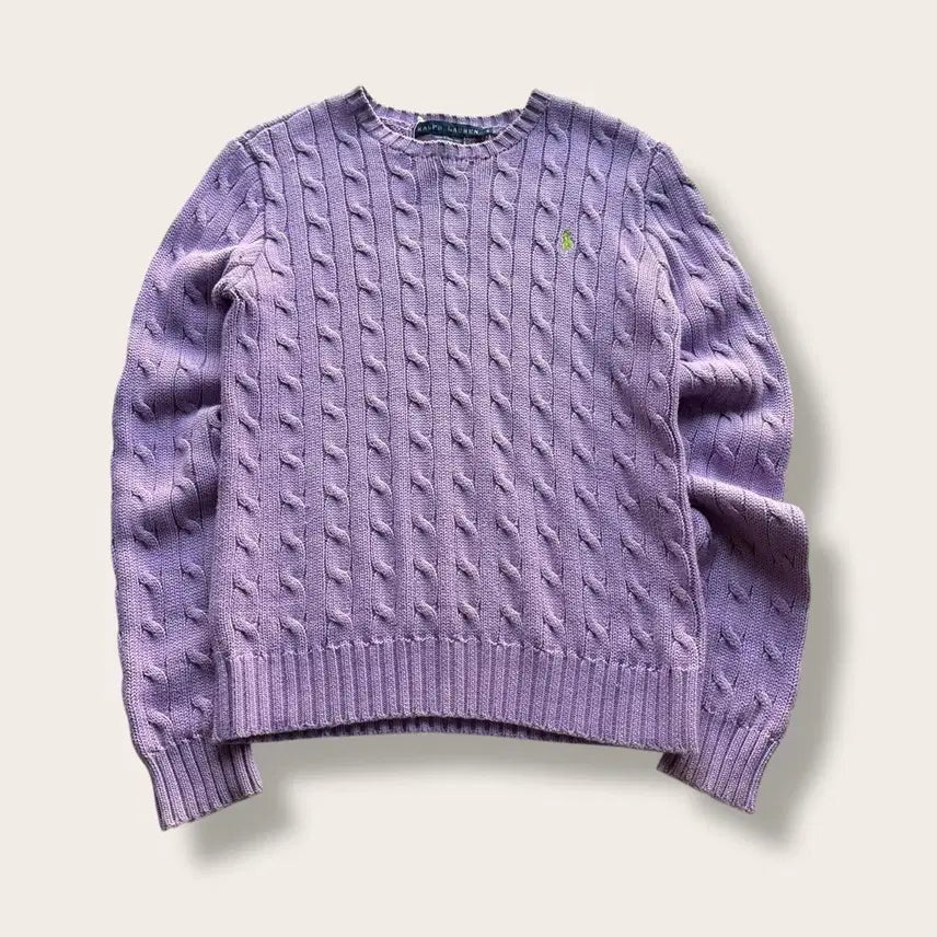 [SOLD OUT] 폴로랄프로렌 케이블 연보라 니트