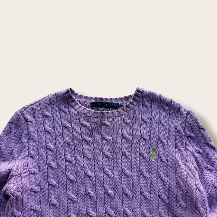 [SOLD OUT] 폴로랄프로렌 케이블 연보라 니트