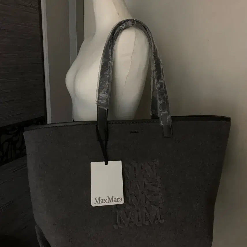 [BUNJANG] Max Mara Embossed Logo Felt Shopper Bag with Pouch / 막스마라 숄더백