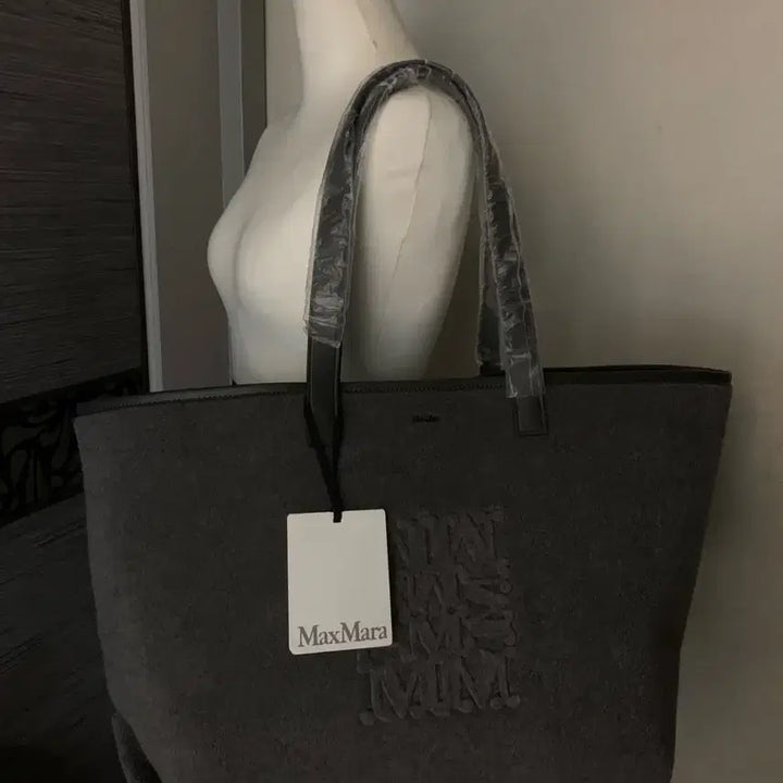 [BUNJANG] Max Mara Embossed Logo Felt Shopper Bag with Pouch / 막스마라 숄더백