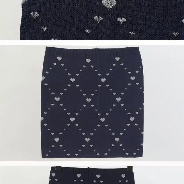 [SOLD OUT] (빠른배송/국내제작) 하트 니트 스커트 2color