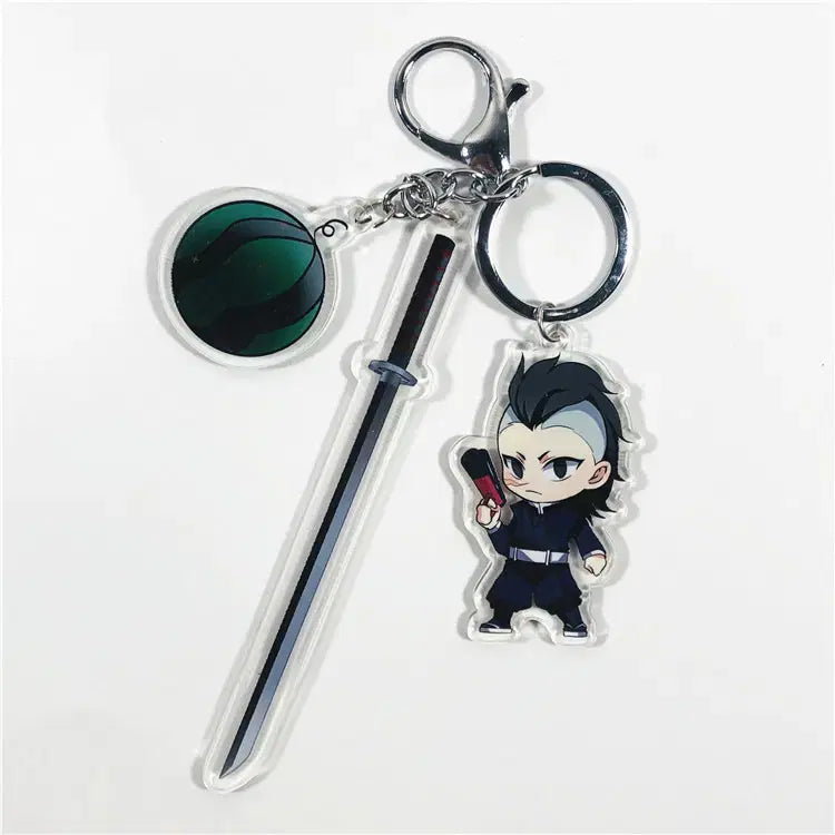 [BUNJANG] Demon Slayer: Kimetsu no Yaiba Kisatsutai Nichirin Blade Acrylic Keyring / 귀멸의 칼날 귀살대 일륜도 캐릭터 총출동 신상품 아크릴 키링 열쇠고리
