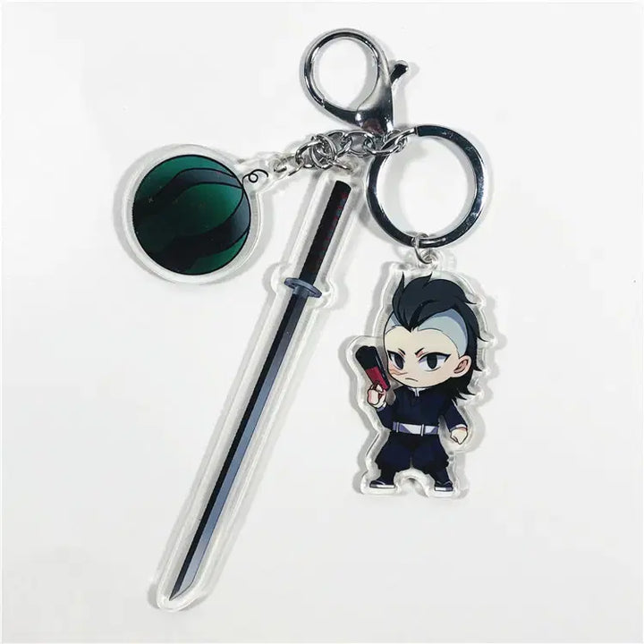 [BUNJANG] Demon Slayer: Kimetsu no Yaiba Kisatsutai Nichirin Blade Acrylic Keyring / 귀멸의 칼날 귀살대 일륜도 캐릭터 총출동 신상품 아크릴 키링 열쇠고리