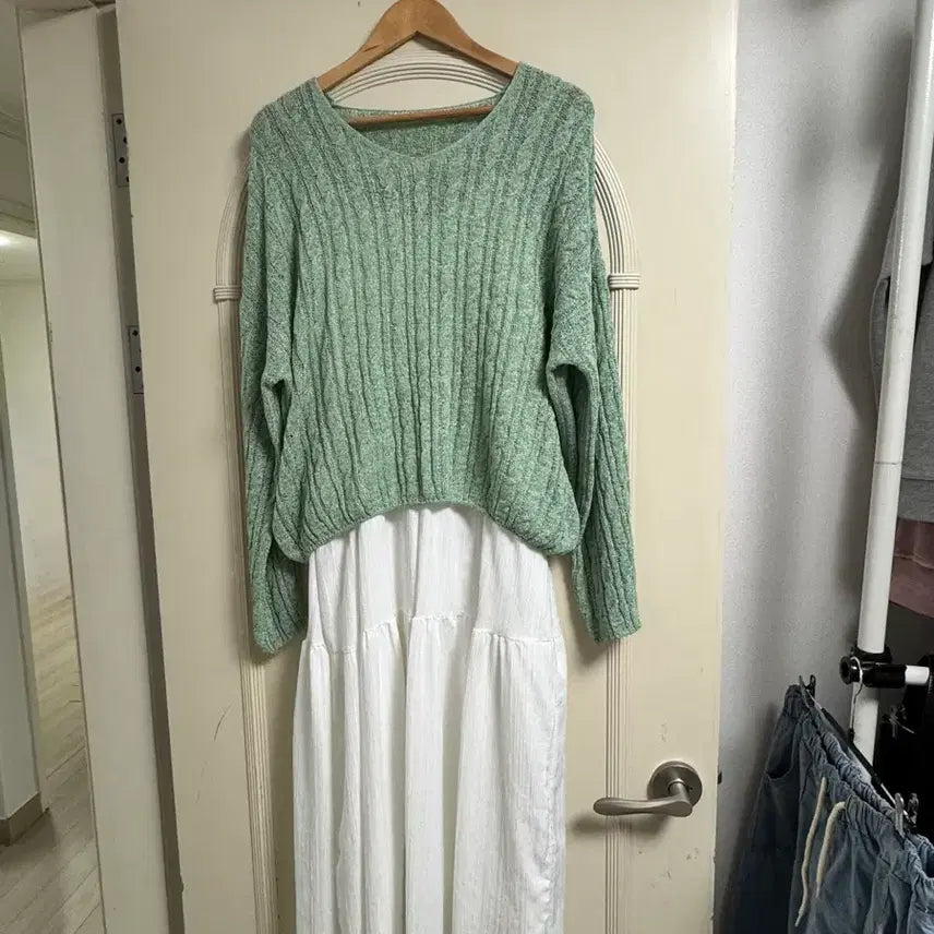 [BUNJANG] Oversized Mesh Knit Top / 빅사이즈 그물니트