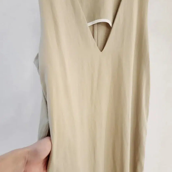 [BUNJANG] Minimal Layered Spring Maxi Dress / 미니멀 레이어드 봄 원피스 / 롱 레이어드 나시 민소매 이지룩 미니멀