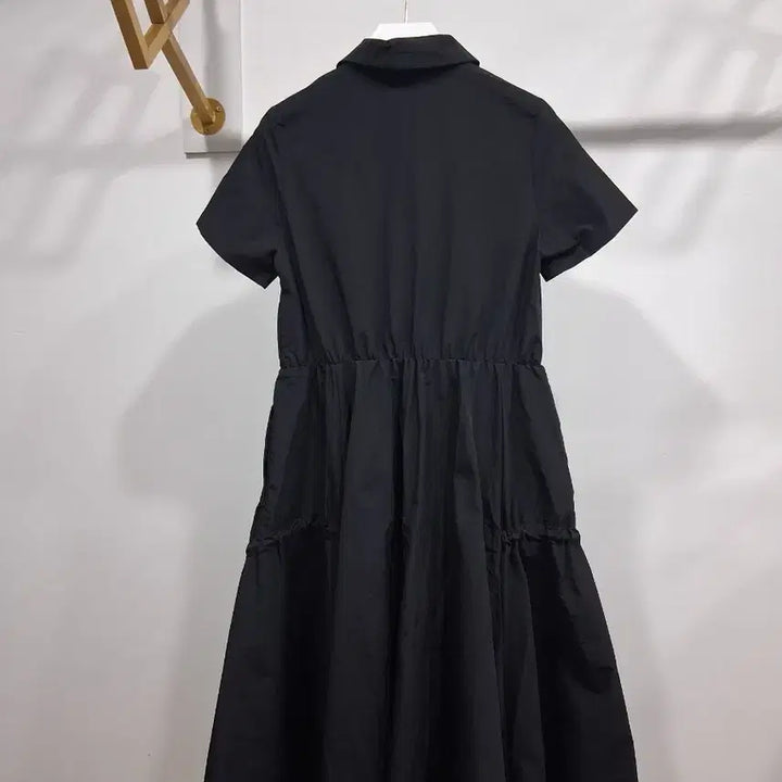 [BUNJANG] Black Long Sleeve Unique Dress / 블랙 반팔 원피스