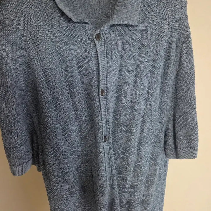 [BUNJANG] ZARA L Washed Blue Knit Top / 자라 반팔니트