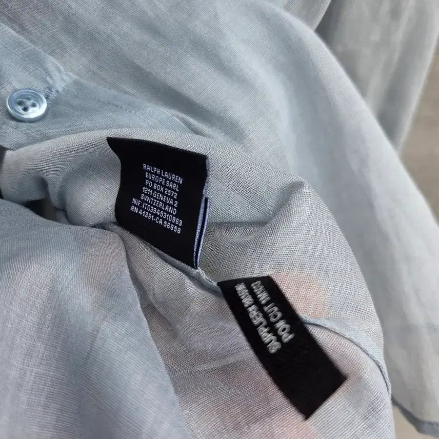 [BUNJANG] Ralph Lauren Black Label Sheer Blouse / 랄프로렌 블랙라벨 시스루블라우스