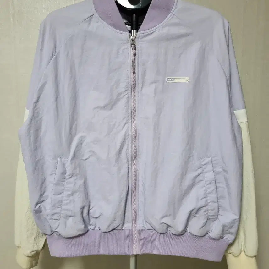 [BUNJANG] FILA Lavender Oversized Jumper Jersey Jacket S / FILA 휠라 연보라색 오버핏 점퍼 라벤더 져지 자켓 S
