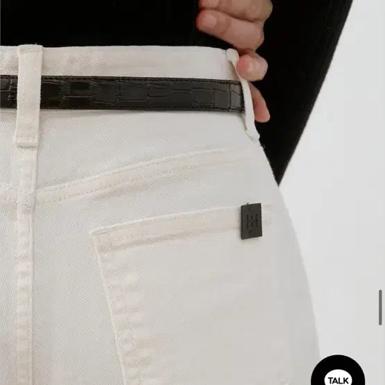 [BUNJANG] Mevie Lua Jin Cream Ivory Straight Pants / 새상품 메비 루아 진 크림 아이보리 스트레이트 일자 팬츠 스탠다드 0