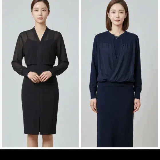 [BUNJANG] Jigott Black See-through Dress Set / 지고트 / 블랙 시스루 원피스 2종 55