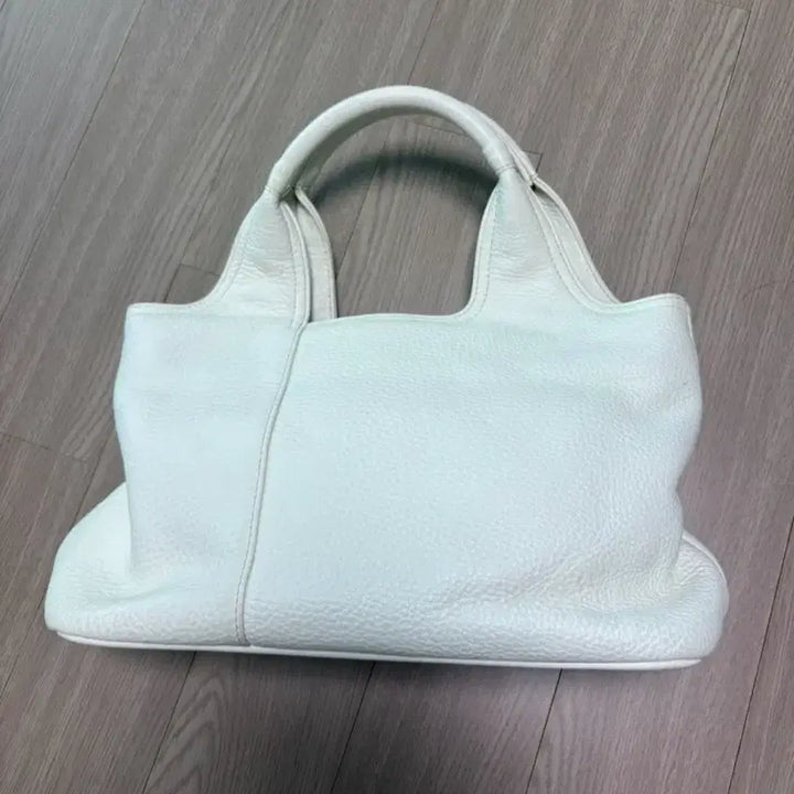 [BUNJANG] Bianco Ivory Leather Tote Bag / 비앙코 아이보리 가죽 토트백